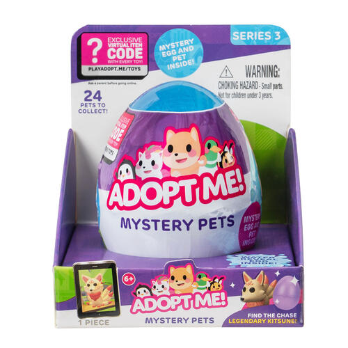 ADOPT ME! MYSTERY PETS COLLECTIBLE EGG 3 INCH FIGURES ASSORTED - Toyworld Frankston