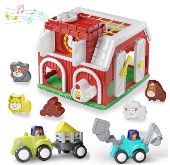 IPLAY ILEARN MUSICAL BARN SORTER PLAYSET - Toyworld Frankston