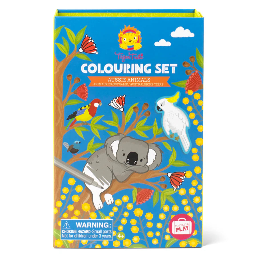 TIGER TRIBE COLOURING SET -  AUSSIE ANIMALS