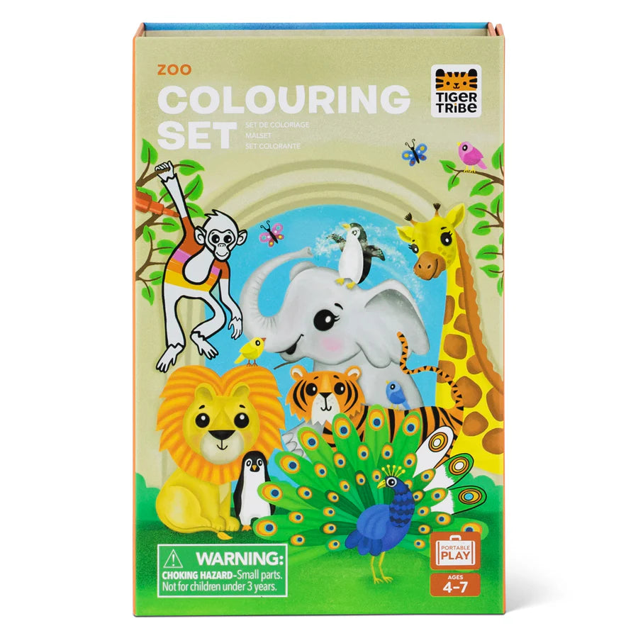TIGER TRIBE COLOURING SET - ZOO - Toyworld Frankston