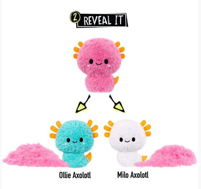 FLUFFIE STUFFIEZ SURPRISE REVEAL SMALL PLUSH - AXOLOTL - Toyworld Frankston