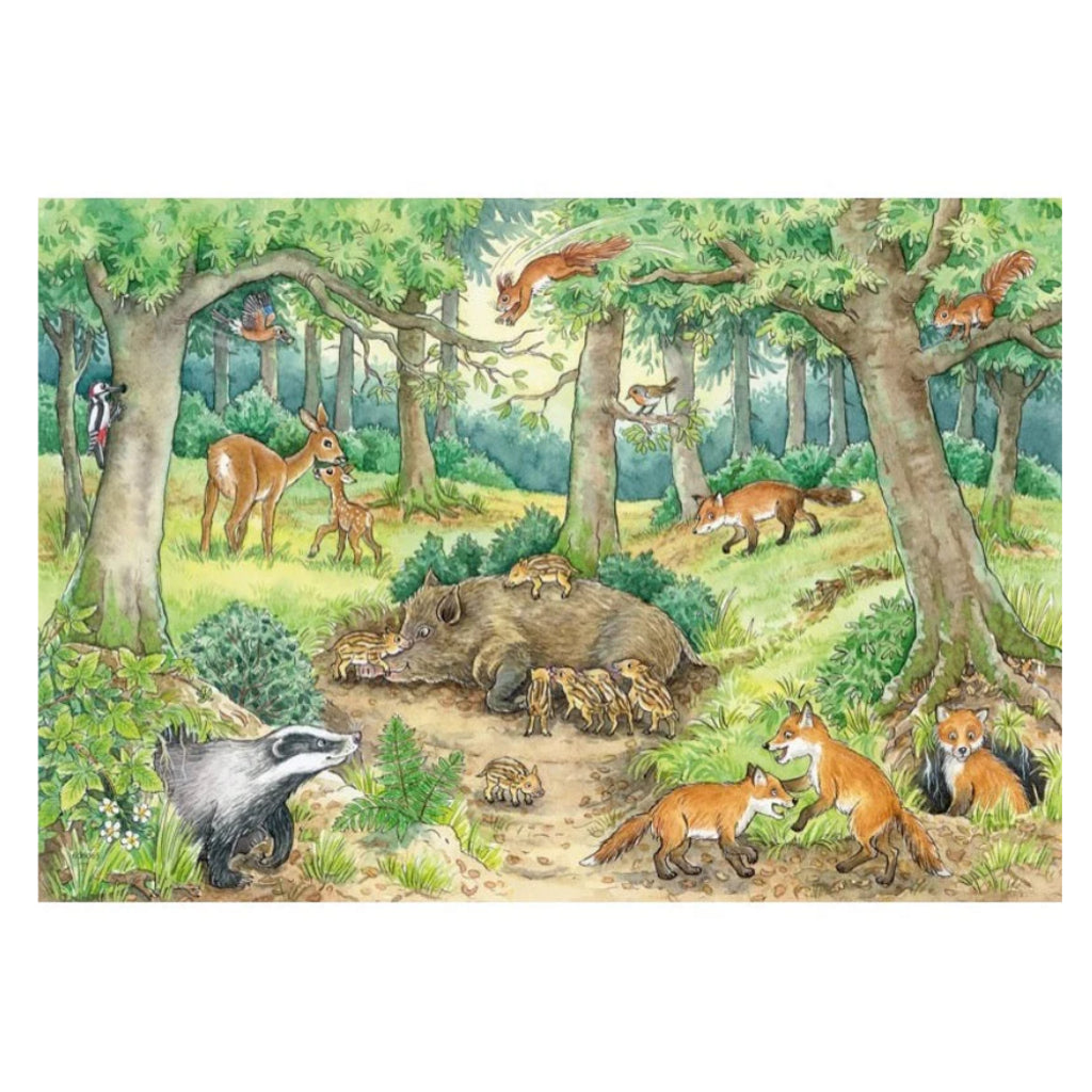 RAVENSBURGER PUZZLE - ANIMALS IN FOREST AND MEADOW 2 X 12 PIECE
