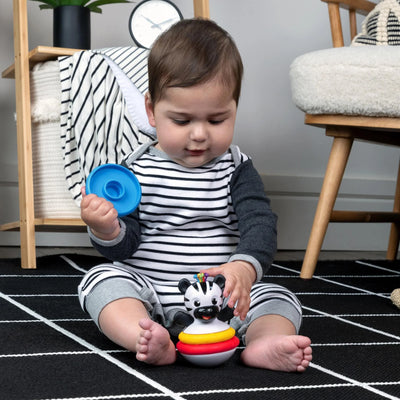 BABY EINSTEIN STACK & WOBBLE ZEN TEETHER TOY - Toyworld Frankston