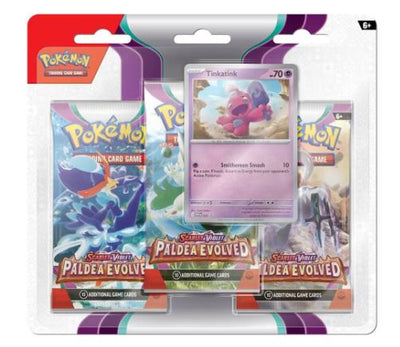 POKEMON TCG SCARLET AND VIOLET 2 PALDEA EVOLVED THREE BOOSTER BLISTER PACK - Toyworld Frankston
