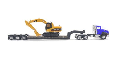 CAT 1:87 SEMI TRACTOR WITH LOWBOY TRAILER AND CAT DIECAST 315CL HYDRAULIC EXCAVATOR - Toyworld Frankston
