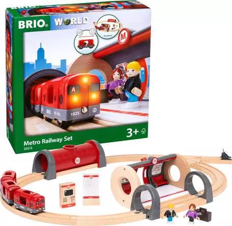 BRIO SET - METRO RAILWAY SET - 20 PIECES - Toyworld Frankston