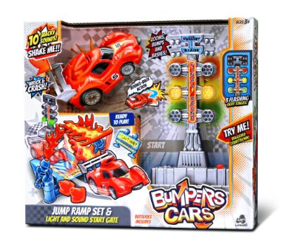 BUMPER CARS - STUNT RAMP SET WITH LIGHTS AND SOUNDS - Toyworld Frankston