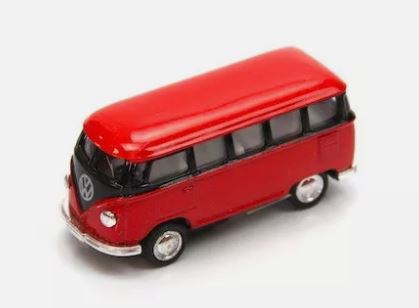 1962 VOLKSWAGEN CLASSICAL BUS 1:64 DIECAST PULLBACK VEHICLE - 1 PC ASSORTED