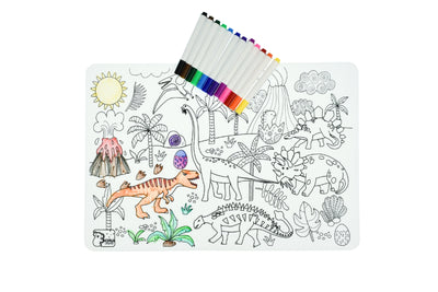 KOALA DREAM REUSABLE SILICONE DRAWING MAT - DINOSAURS