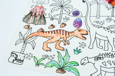 KOALA DREAM REUSABLE SILICONE DRAWING MAT - DINOSAURS