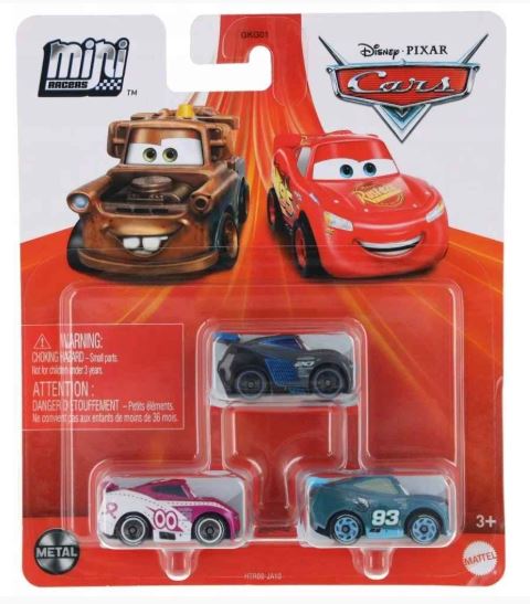 Disney Pixar Cars On The Road Die Cast Metal Mini  3-Pack