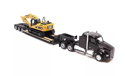 KENWORTH 1:87 40IN -SLEEPER TANDEM TRACTOR WITH LOWBOY TRAILER AND CAT 320D L HYDRAULIC EXCAVATOR - Toyworld Frankston