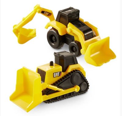 CAT CATERPILLAR LITTLE MACHINES 2 PACK - BACKHOE AND BULLDOZER - Toyworld Frankston