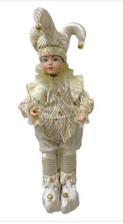 43CM ANIMATED SITTING JESTER  - GOLD - Toyworld Frankston