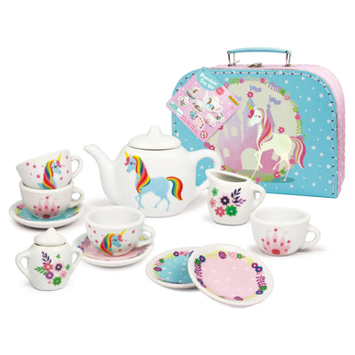 UNICORN PORCELAIN TEA SET 13PC - Toyworld Frankston
