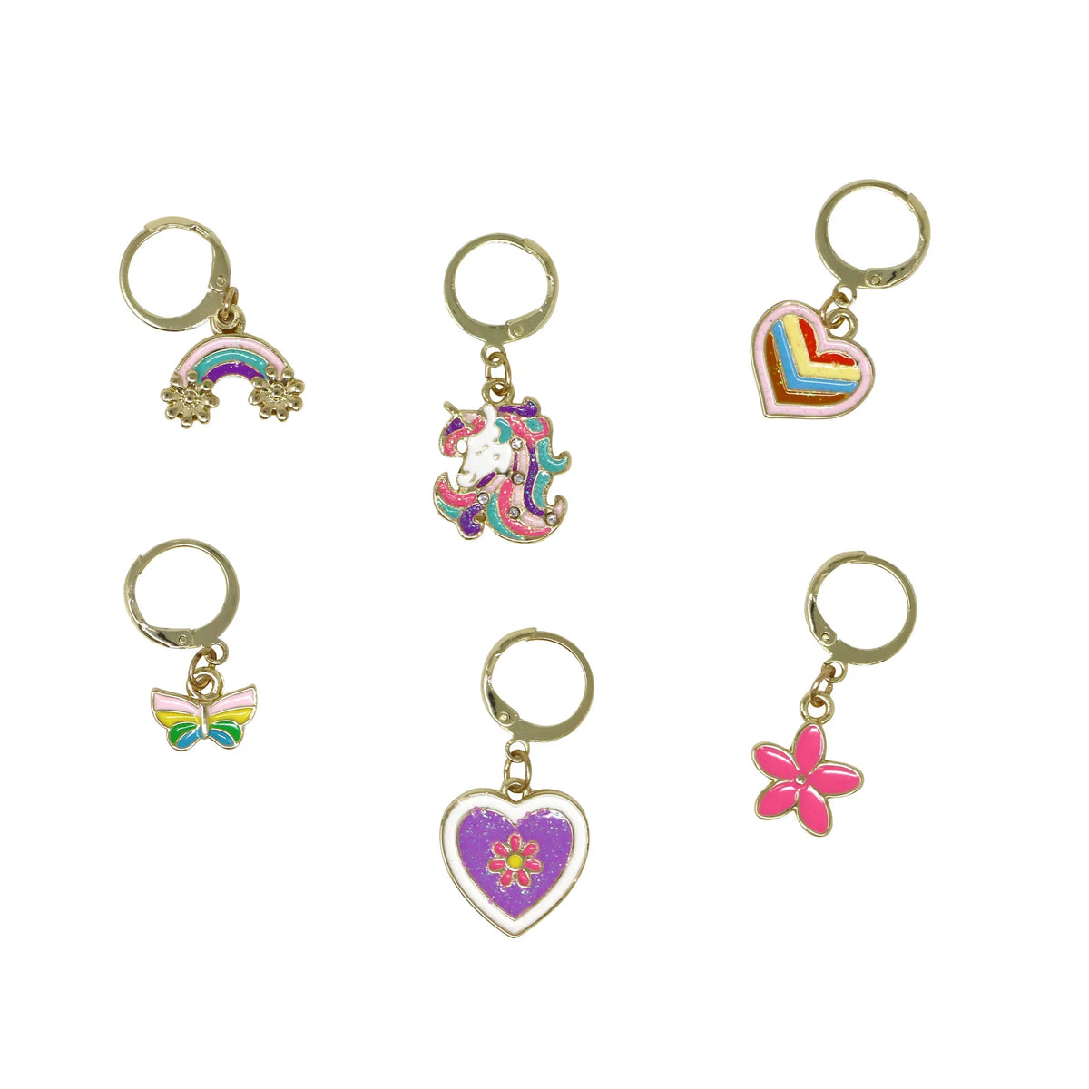 PINK POPPY RAINBOW UNICORN 6 PACK SHOELACE CHARM SET