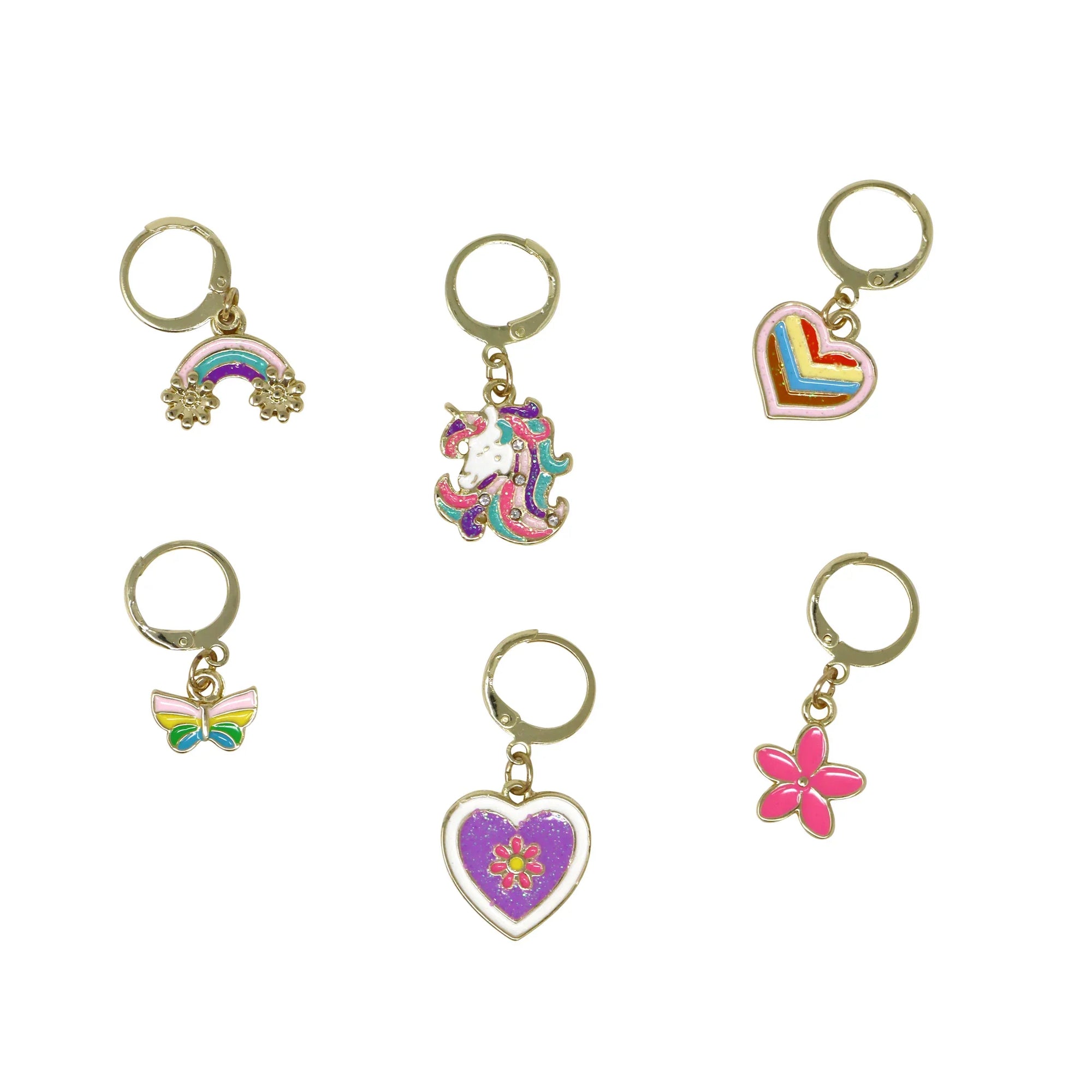 PINK POPPY RAINBOW UNICORN 6 PACK SHOELACE CHARM SET