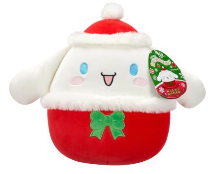 SQUISHMALLOWS - HELLO KITTY AND FRIENDS CHRISTMAS - CINNAMOROLL RED HAT GREEN BOW - Toyworld Frankston