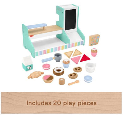 FISHER PRICE - WOODEN COFFEE SHOP SET - Toyworld Frankston