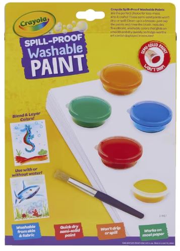 CRAYOLA SPILL PROOF WASHABLE PAINT