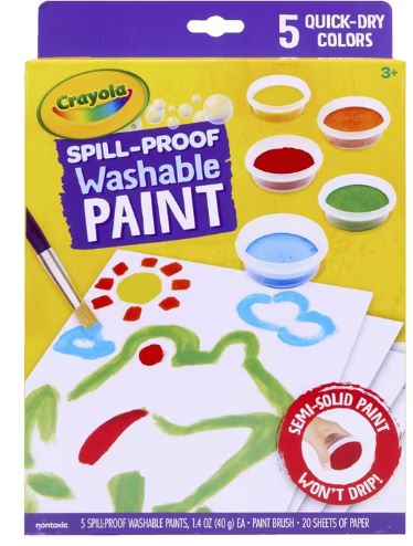 CRAYOLA SPILL PROOF WASHABLE PAINT