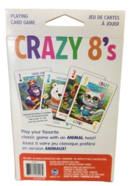 PLAYING CARD GAME - CRAZY 8'S - Toyworld Frankston