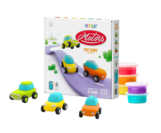 HEY CLAY MOTORS ECO CARS 6 CANS - Toyworld Frankston
