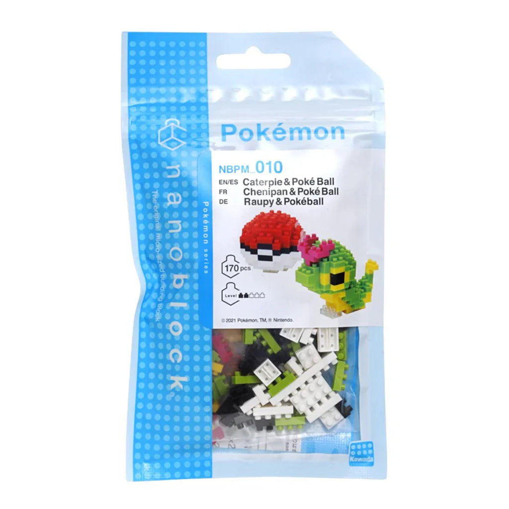 NANOBLOCK POKEMON - CATERPIE & POKE BALL 010 - Toyworld Frankston