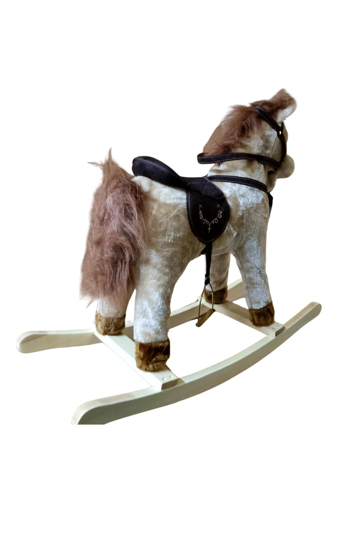 ROCKING HORSE WITH SOUND BEIGE