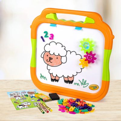CRAYOLA READY TO PLAY DOUBLE SIDED BOARD AND FARM PLAYSET - Toyworld Frankston
