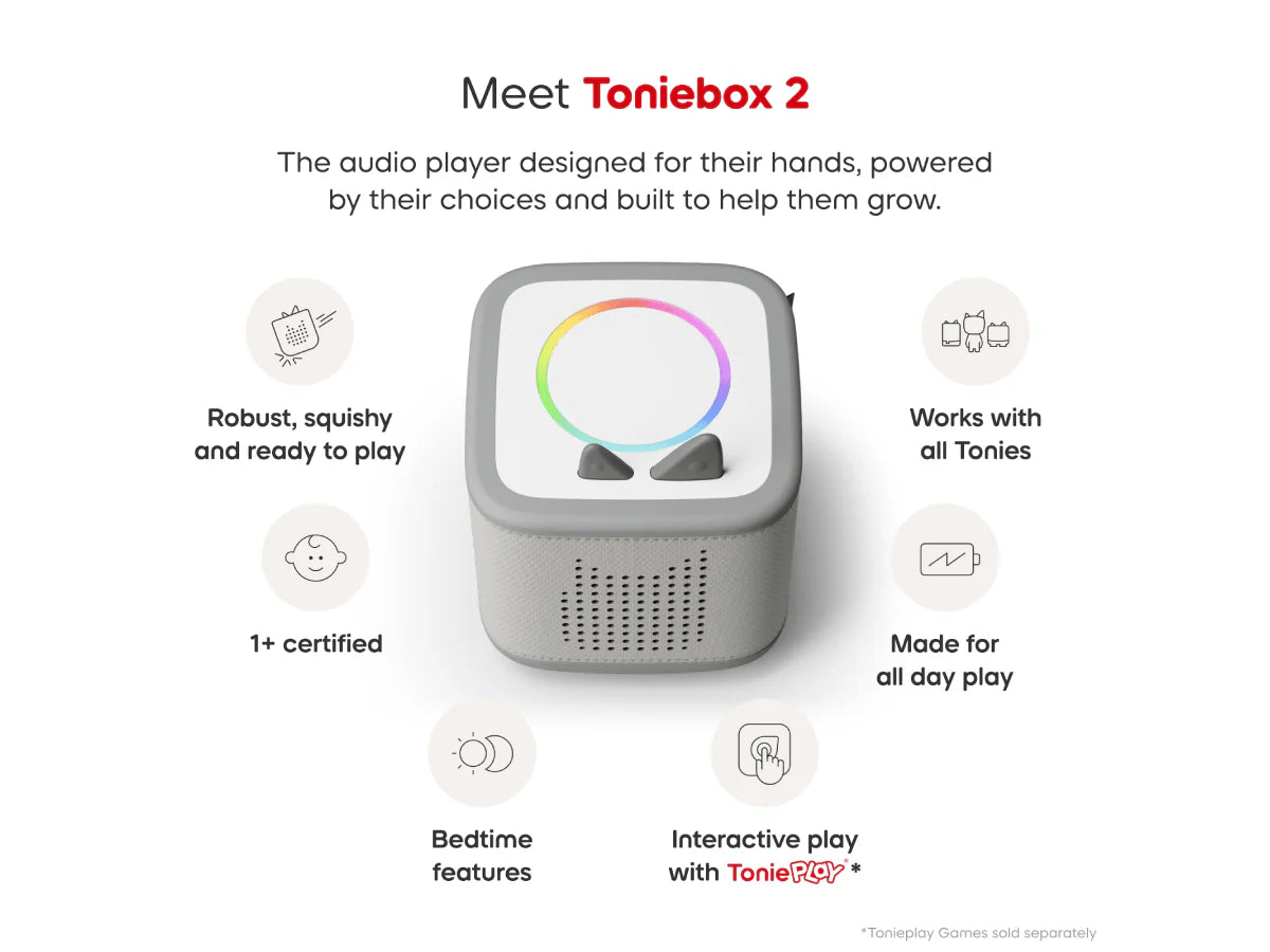 TONIES - TONIEBOX 2 MOON GREY STARTER SET CREATIVE TONIE - Toyworld Frankston