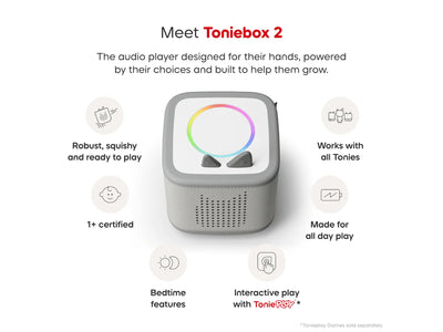 TONIES - TONIEBOX 2 MOON GREY STARTER SET CREATIVE TONIE - Toyworld Frankston