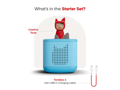TONIES - TONIEBOX 2 SKY BLUE STARTER SET CREATIVE TONIE - Toyworld Frankston