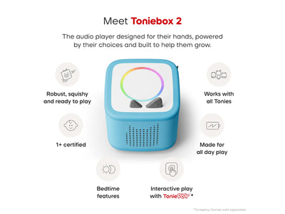 TONIES - TONIEBOX 2 SKY BLUE STARTER SET CREATIVE TONIE - Toyworld Frankston
