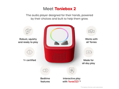 TONIES - TONIEBOX 2 SUNSET RED STARTER SET CREATIVE TONIE RUBIE - Toyworld Frankston