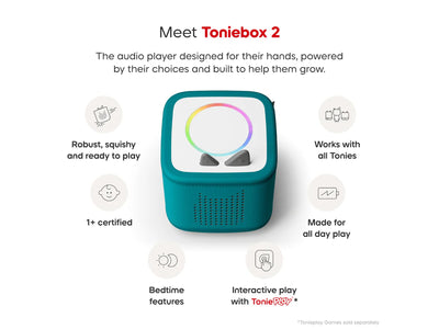 TONIES - TONIEBOX 2 TROPICAL TEAL STARTER SET CREATIVE TONIE - Toyworld Frankston