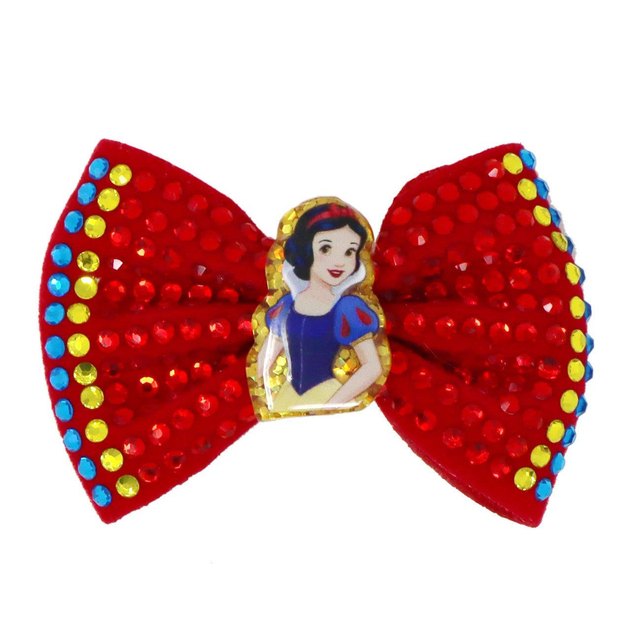 PINK POPPY - DISNEY PRINCESS SNOW WHITE RED SPARKLING RHINESTONE HAIR BOW - Toyworld Frankston