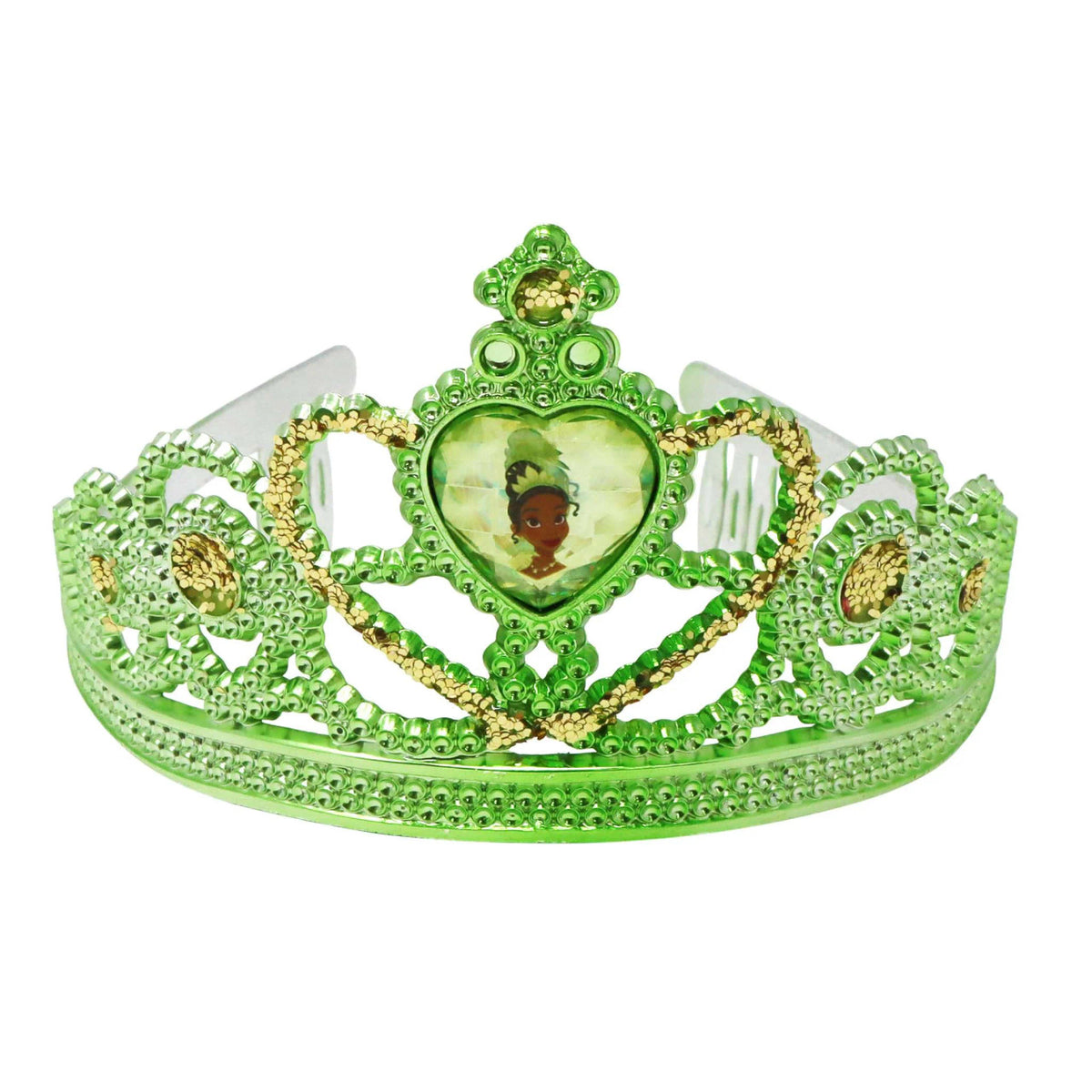 PINK POPPY - DISNEY PRINCESS TIANA HEART GEMSTONE & GLITTER CROWN