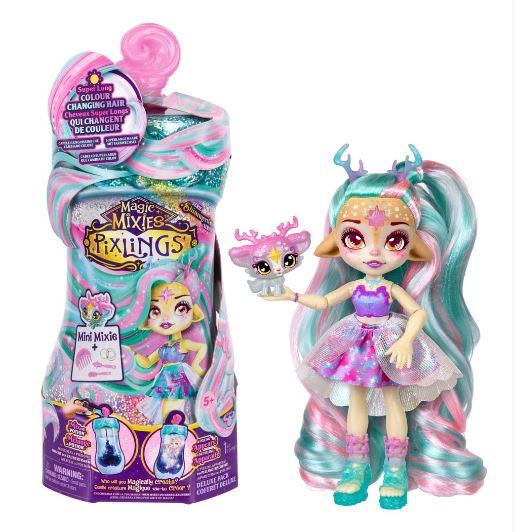 MAGIC MIXIES PIXLINGS SHIMMERVERSE SERIESS2 GALAXY HAIR DOLL DEERLEE DELUXE PLAYSET