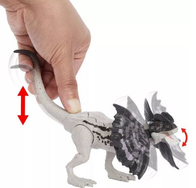 JURRASIC WORLD - STRIKE ATTACK - DILOPHOSAURUS - DINO TRACKERS FIGURE - Toyworld Frankston