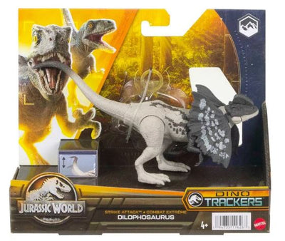 JURRASIC WORLD - STRIKE ATTACK - DILOPHOSAURUS - DINO TRACKERS FIGURE - Toyworld Frankston