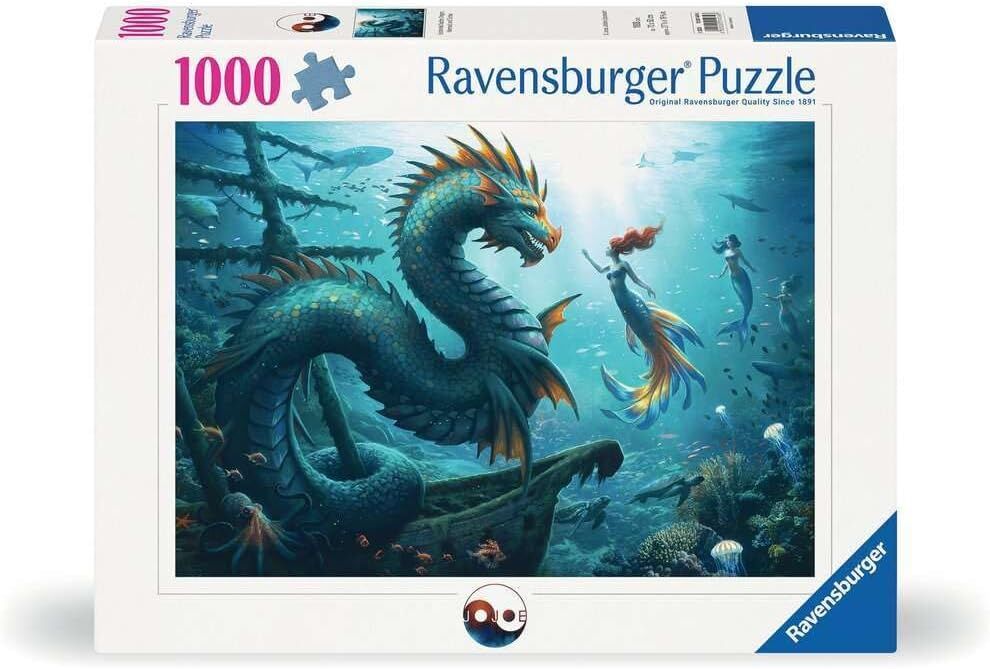 RAVENSBURGER ENCHANTED DEPTHS: DRAGON,MERMAID,TURTLES 1000PC