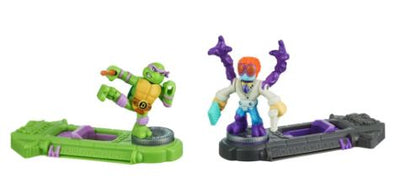 AKEDO TEENAGE MUTANT NINJA TURTLES MINI BATTLING ACTION WARRIORS - DONATELLO VS BAXTER STOCKMAN - Toyworld Frankston