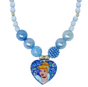 PINK POPPY - DISNEY PRINCESS CINDERELLA PENDANT STRETCH BEADED NECKLACE AND BRACELET