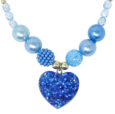 PINK POPPY - DISNEY PRINCESS CINDERELLA PENDANT STRETCH BEADED NECKLACE AND BRACELET