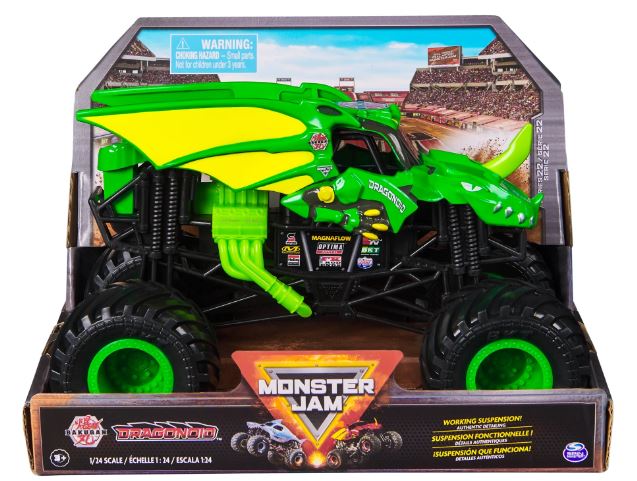 MONSTER JAM 1:24 DIE CAST MONSTER TRUCK - SERIES 22 - BAKUGAN DRAGONOID