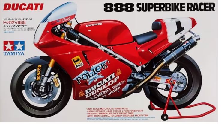 TAMIYA 1/12 DUCATI 888 SUPERBIKE RACER MODEL KIT
