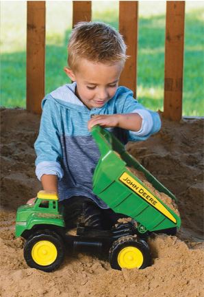 JD BIG SCOOP DUMPTRUCK WITH SAND - Toyworld Frankston
