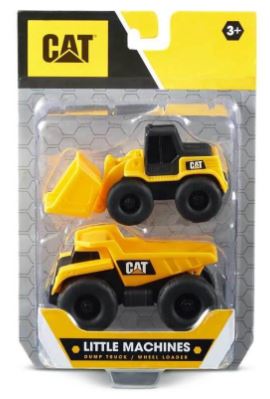 CAT CATERPILLAR LITTLE MACHINES 2 PACK - DUMP TRUCK AND WHEEL LOADER - Toyworld Frankston