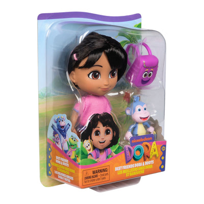 DORA THE EXPLORER EVERDAY BASIC DOLL - BEST FRIENDS DORA AND BOOTS - Toyworld Frankston